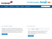 Tablet Screenshot of elanguage.com